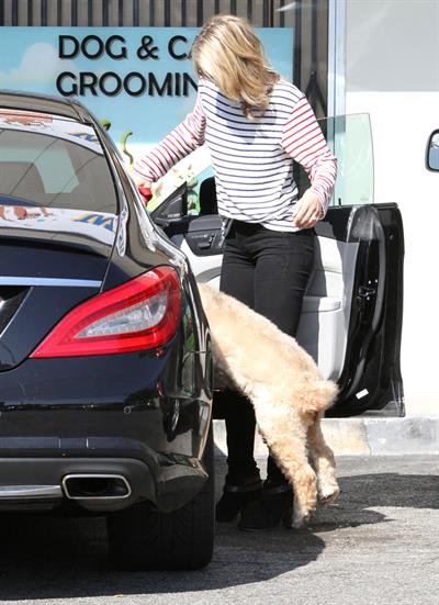 Ali Larter at the dog groomers in Los Angeles 10/22/13  