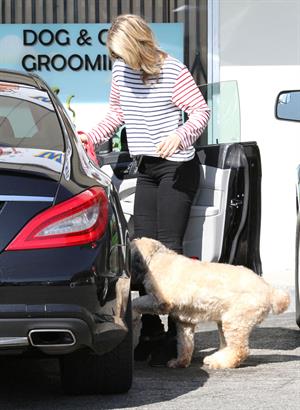 Ali Larter at the dog groomers in Los Angeles 10/22/13  