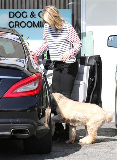 Ali Larter at the dog groomers in Los Angeles 10/22/13  