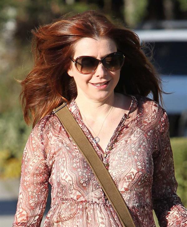 Alyson Hannigan Andy Lecompte Salon in West Hollywood on January 6, 2012
