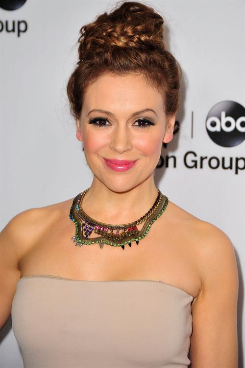 Alyssa Milano 2013 TCA Winter Press Tour - Disney ABC Television Group Red Carpet Gala (Jan 10, 2013) 