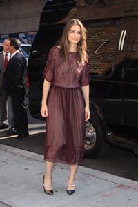 Amanda Peet arriving for David Letterman appearance on March 13, 2012