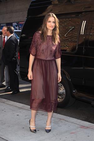 Amanda Peet arriving for David Letterman appearance on March 13, 2012