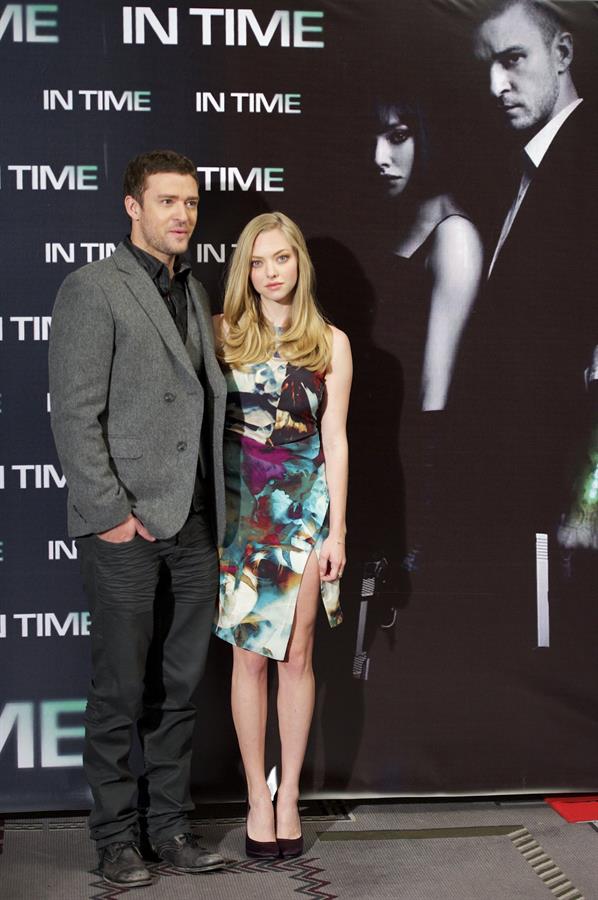 Amanda Seyfried at In Time photocall in Madrid Spain on November 3, 2011 