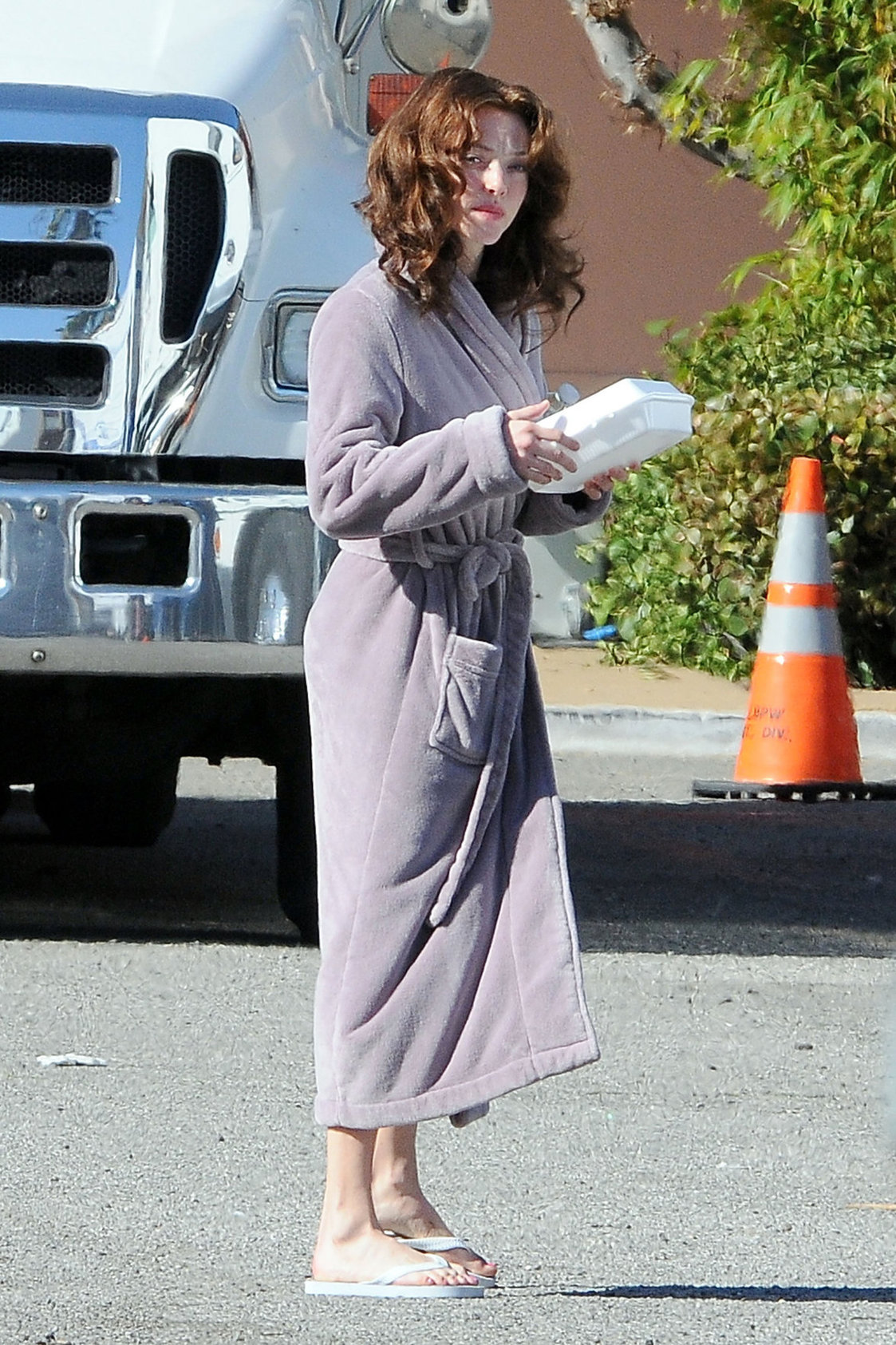Amanda Seyfried on set of Lovelace in Los Angeles on January 5, 2012 