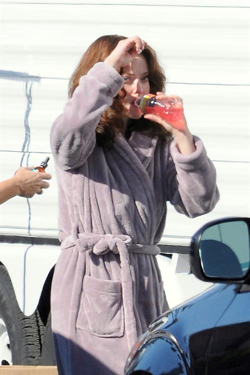 Amanda Seyfried on set of Lovelace in Los Angeles on January 5, 2012 