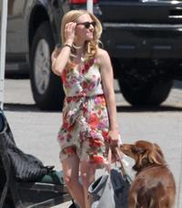 Amanda Seyfried on the set of The Wedding in Stamford on July 28, 2011