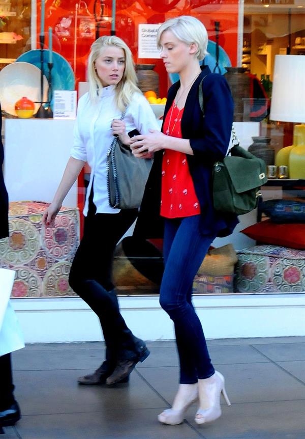Amber Heard shopping at the Grove in Los Angeles on March 22, 2012
