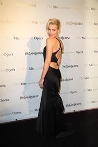 Amber Heard attending the Metropolitan Opera Gala premiere of Manon in New York on March 26, 2012 
