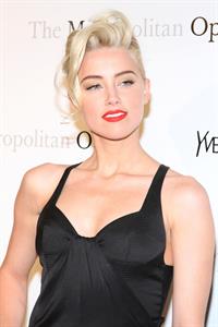 Amber Heard attending the Metropolitan Opera Gala premiere of Manon in New York on March 26, 2012 