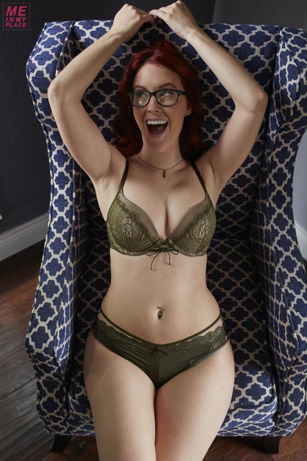Meg Turney - Me in My Place - green lingerie underwear