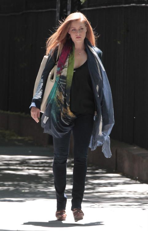 Amy Adams set of her new film Lullaby in New York on June 16, 2012