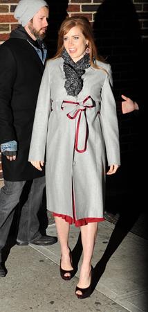 Amy Adams at  the Late Show With David Letterman on January 5, 2010
