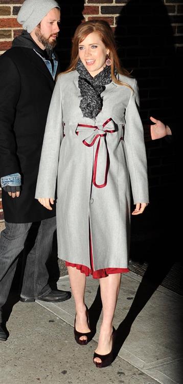 Amy Adams at  the Late Show With David Letterman on January 5, 2010