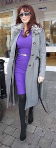 Amy Childs outside her salon on January 11, 2012