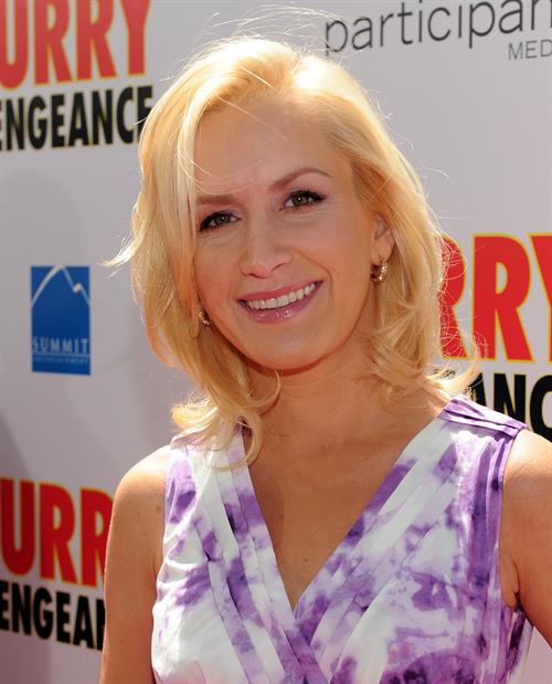 Angela Kinsey attending the Furry Vengeance premiere on April 18, 2010