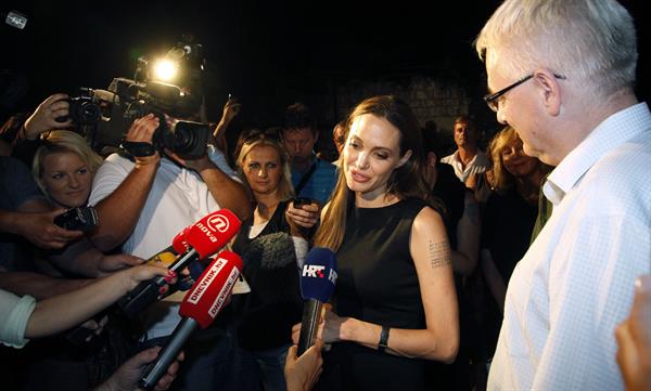 Angelina Jolie Adriatic Island of Brijuni Croatia on August 19, 2011 