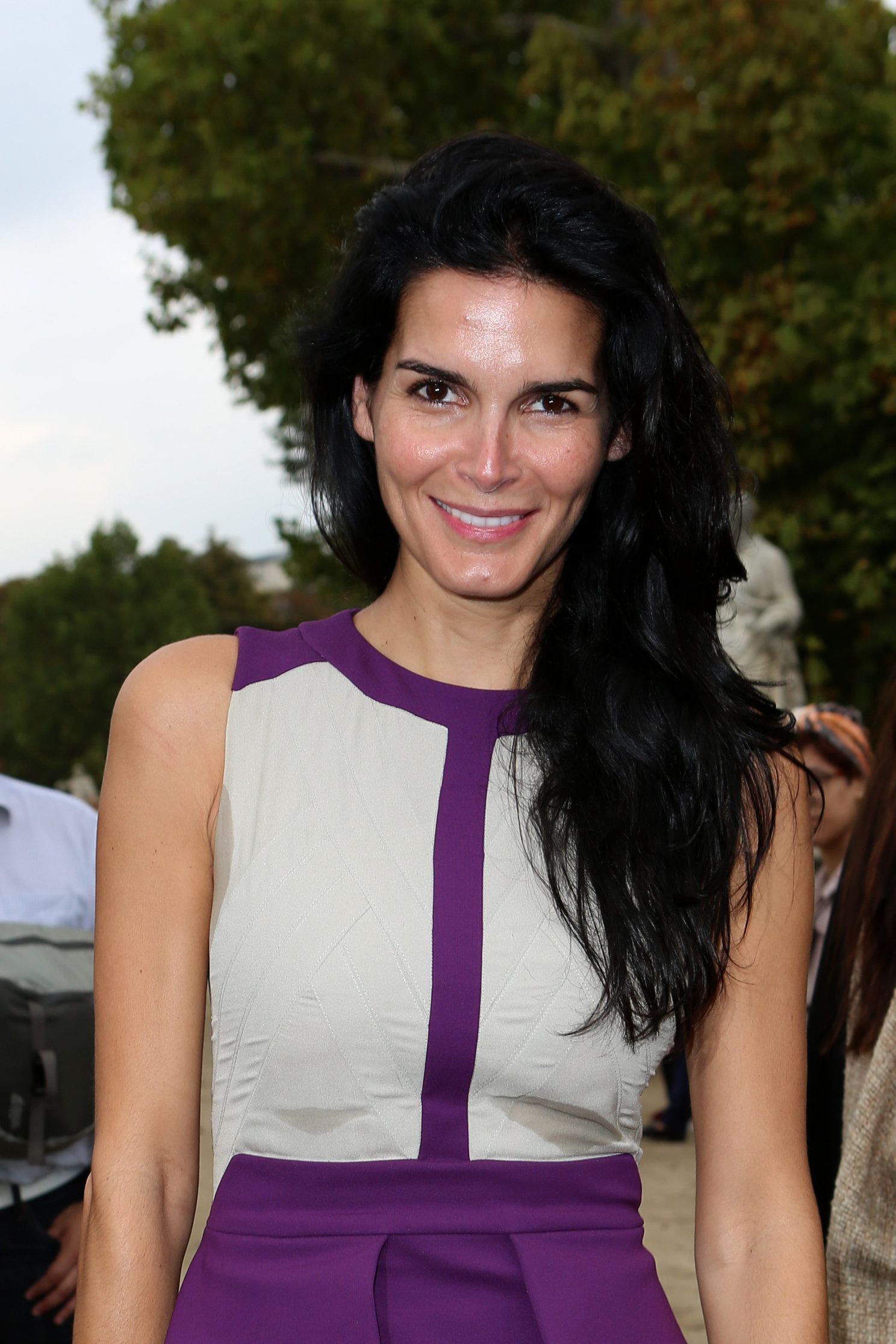 Angie Harmon Elie Saab fashion show at Paris Fashion Week  Sep. 30, 2013 