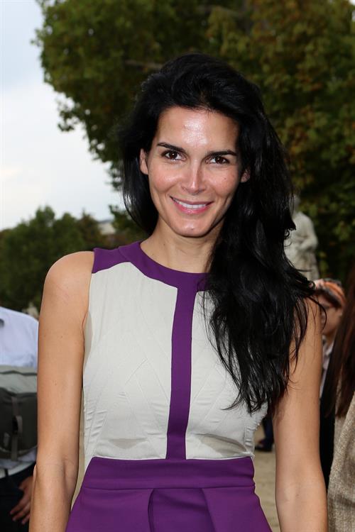 Angie Harmon Elie Saab fashion show at Paris Fashion Week  Sep. 30, 2013 