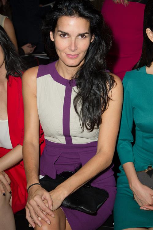 Angie Harmon Elie Saab fashion show at Paris Fashion Week  Sep. 30, 2013 