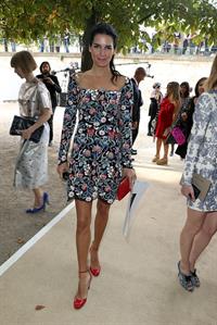 Angie Harmon Valentino fashion show at Paris Fashion Week on Oct. 1, 2013 