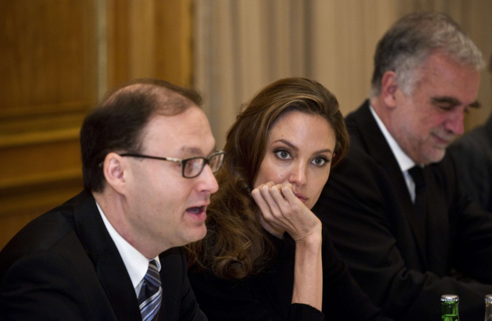Angelina Jolie Press Workshop of the ICC in Berlin on February 13, 2012