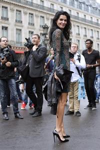 Angie Harmon Stella McCartney fashion show at Paris Fashion Week on September 30, 2013 