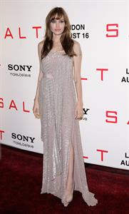 Angelina Jolie Salt Premiere in London on August 16, 2010 
