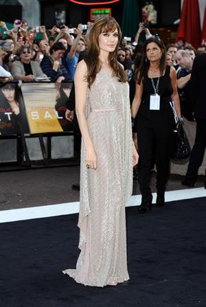 Angelina Jolie Salt Premiere in London on August 16, 2010 