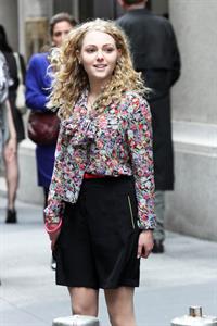 AnnaSophia Robb on the set of The Carrie Diaries in New York City on March 24, 2012