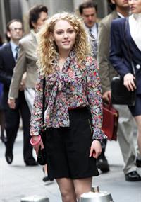 AnnaSophia Robb on the set of The Carrie Diaries in New York City on March 24, 2012