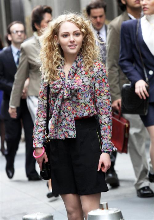 AnnaSophia Robb on the set of The Carrie Diaries in New York City on March 24, 2012