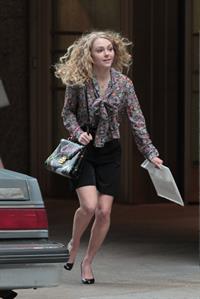 AnnaSophia Robb on the set of The Carrie Diaries in New York City on March 24, 2012