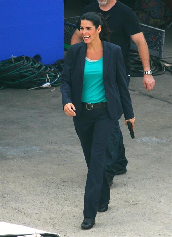 Angie Harmon - On the set of Rizolli & Isles in Los Angeles - June 13. 2012