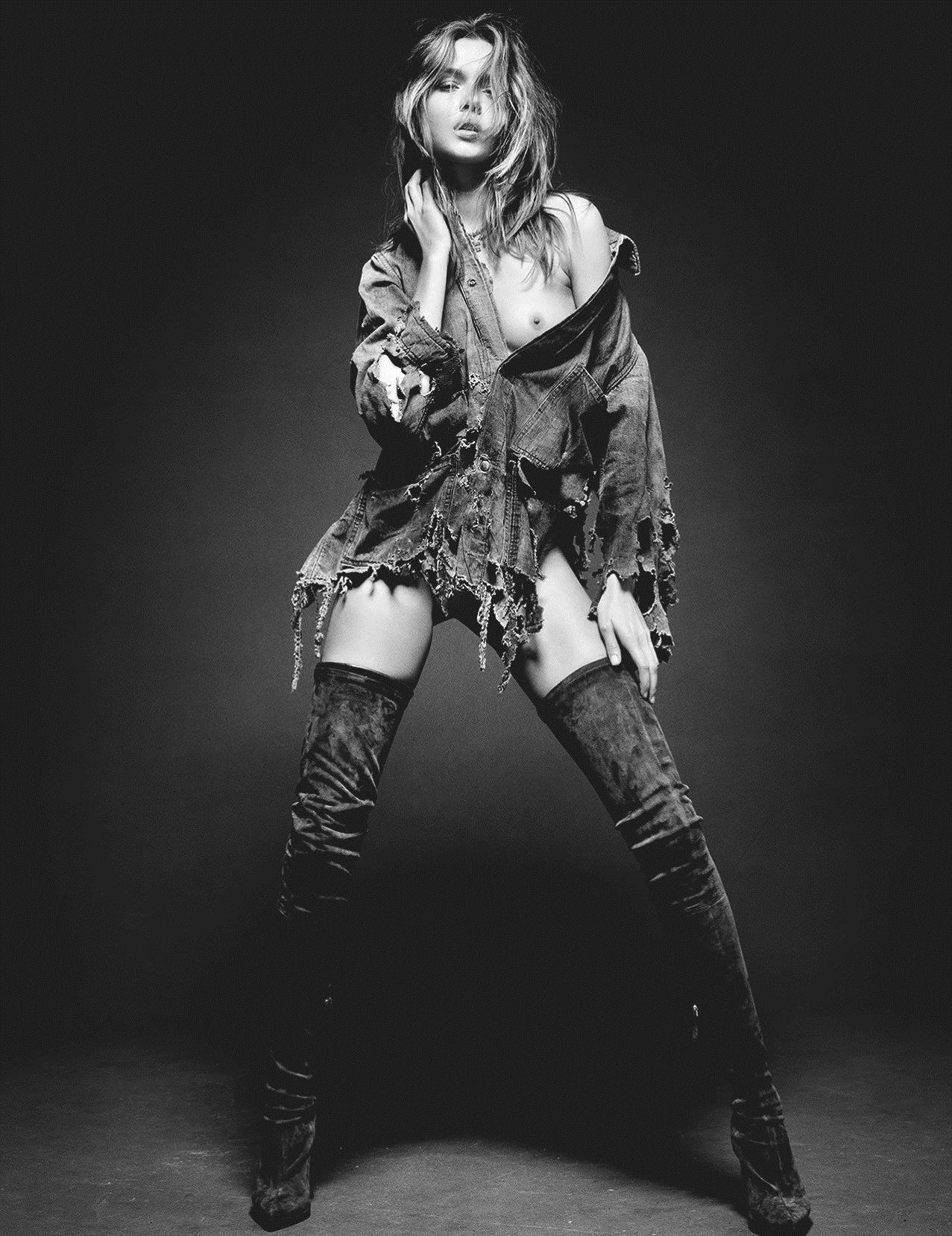 Josephine Skriver topless in Lui Magazine Dec 2013