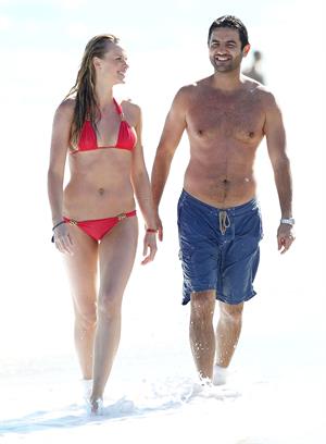 Anne Vyalitsyna bikini candids in Miami 11/22/12 