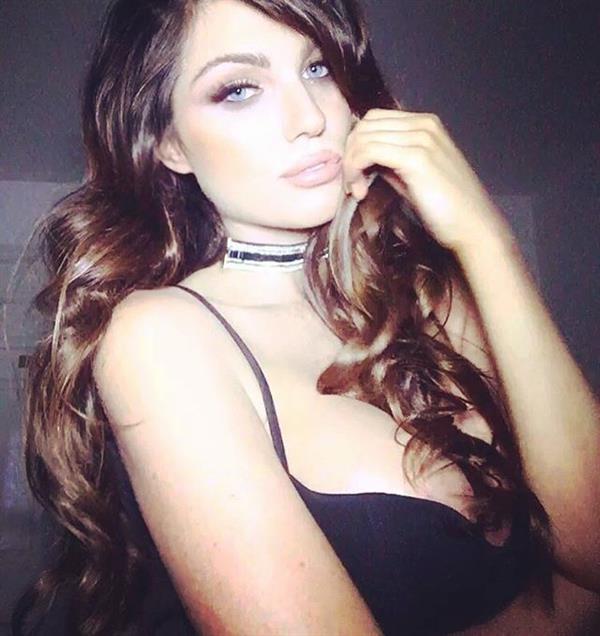 Louise Cliffe in a bikini taking a selfie