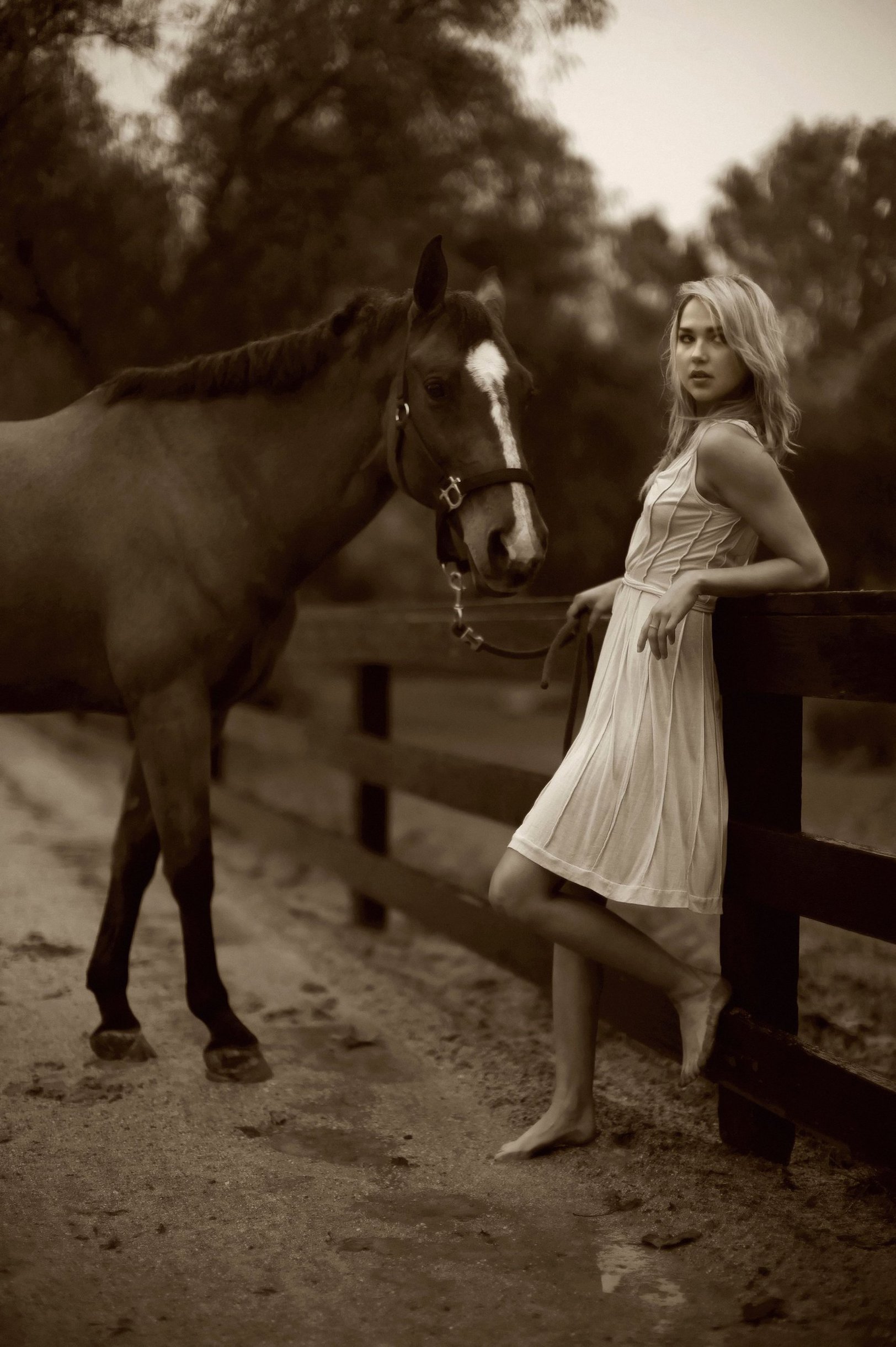 Arielle Kebbel pays tribute to her 1200 pound baby Pacific Breeze during a portrait session Los Angeles 