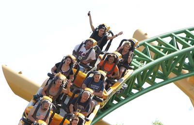 Ashley Benson and Vanessa Hudgens at Busch Gardens in Tampa Bay on March 3, 2012