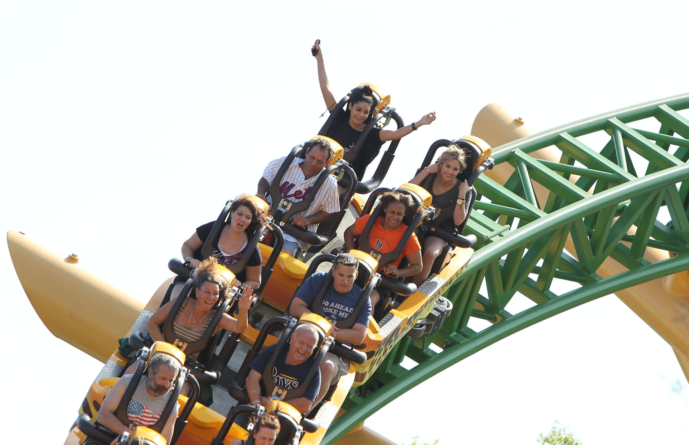 Ashley Benson and Vanessa Hudgens at Busch Gardens in Tampa Bay on March 3, 2012