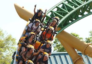 Ashley Benson and Vanessa Hudgens at Busch Gardens in Tampa Bay on March 3, 2012