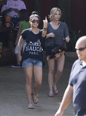 Ashley Benson and Vanessa Hudgens at Busch Gardens in Tampa Bay on March 3, 2012