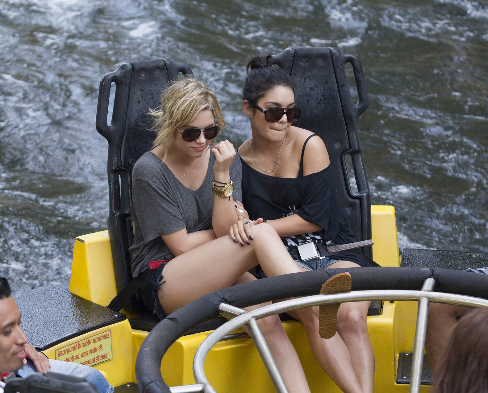 Ashley Benson and Vanessa Hudgens at Busch Gardens in Tampa Bay on March 3, 2012