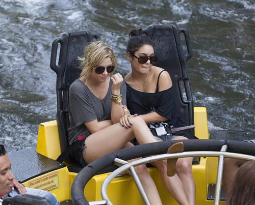 Ashley Benson and Vanessa Hudgens at Busch Gardens in Tampa Bay on March 3, 2012