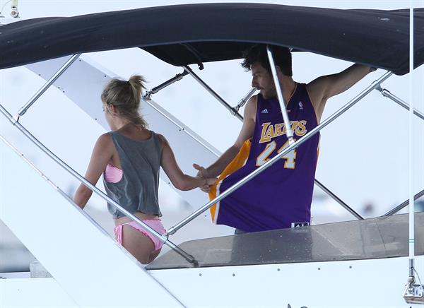 Ashley Benson bikini on a boat in Florida March 11, 2012 