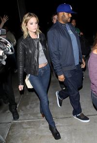 Ashley Benson arriving at the Staples Centre in Los Angeles on February 17, 2012
