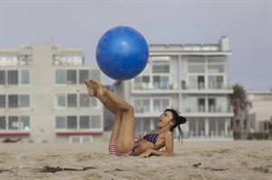 Bai Ling American-flag Bikini On Beach Los Angeles (10/04/12) 