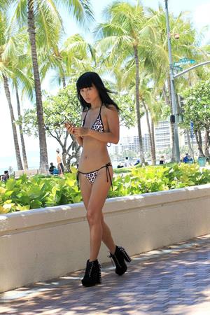 Bai Ling - Hawaiian bikini shoot August 23, 2012