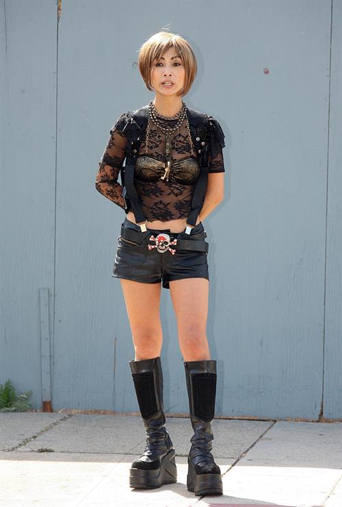 Bai Ling shooting 'Kill Point' in Los Angeles on May 21, 2012
