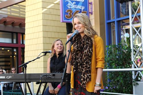 Bridgit Mendler performing at Studio Disney 365 10/23/12 